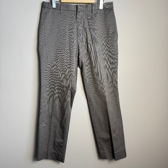 Banana Republic‎ Men's Slim Fit Herringbone Cotton Casual Dress Pant Gray 32x30 - Picture 1 of 13